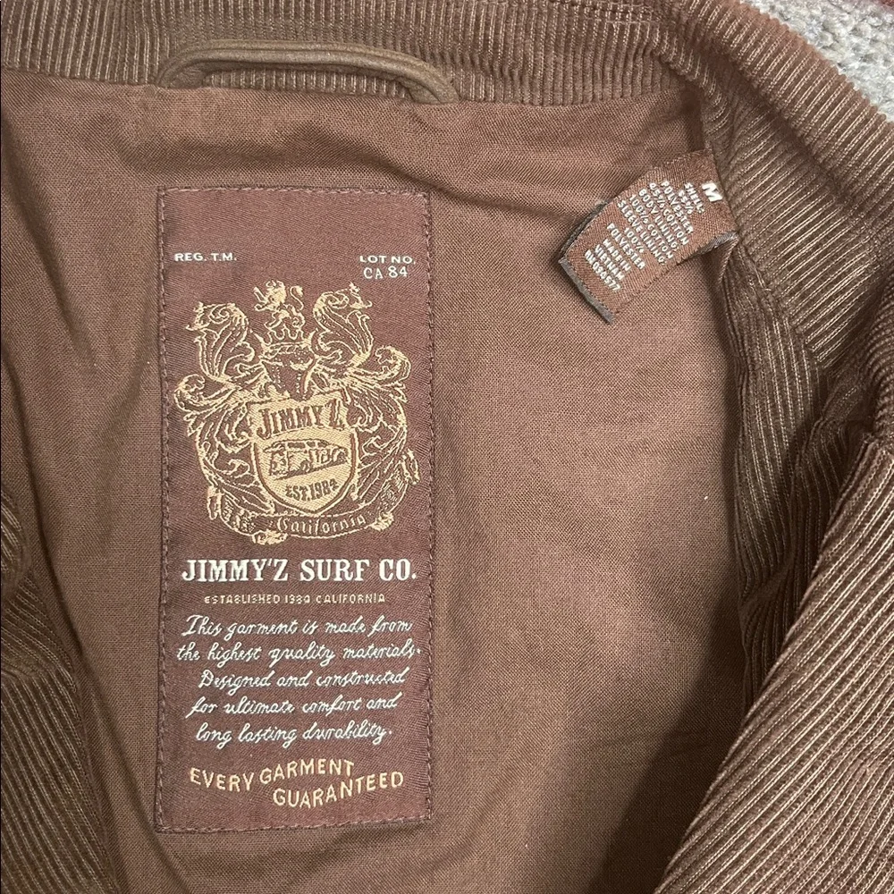 Brown Corduroy Sports Coat Elbow Patches Leather Buttons Size Medium